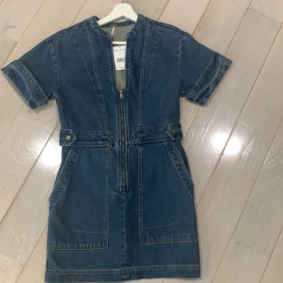 Free People Dresses & Skirts - ❣️FREE PEOPLE❣️”dream on “ denim dress❣️❣️♥️♥️NWT